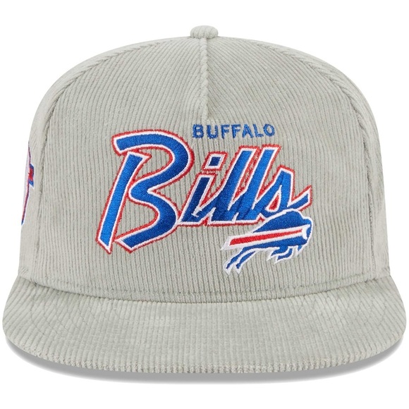Men's New Era Gray Buffalo Bills Corduroy Golfer Snapback Hat - Picture 3 of 5